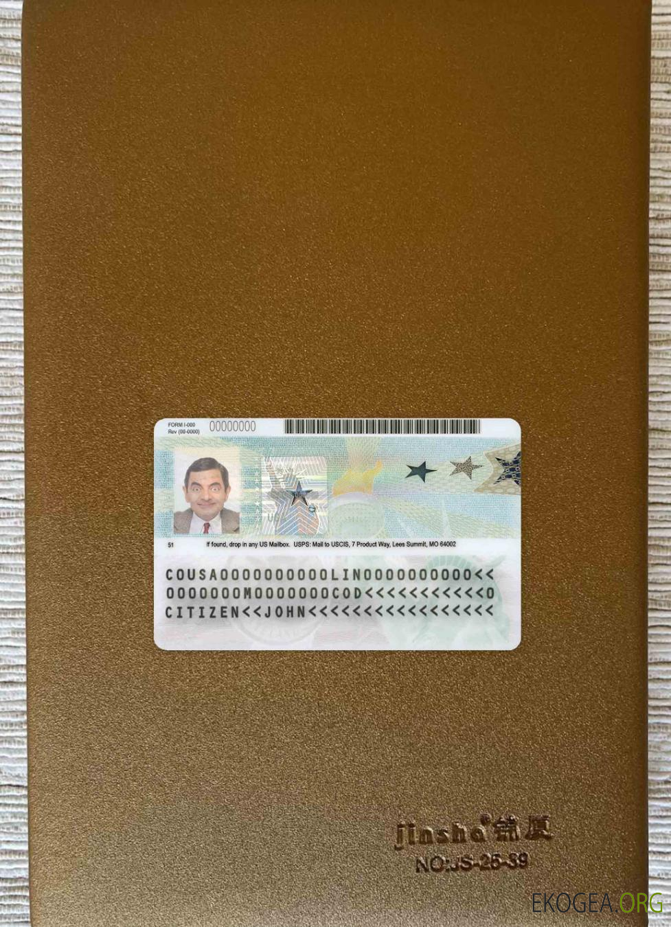 Carte verte des États Unis, carte de résident permanent (2020 – présent) photolook RETOUR